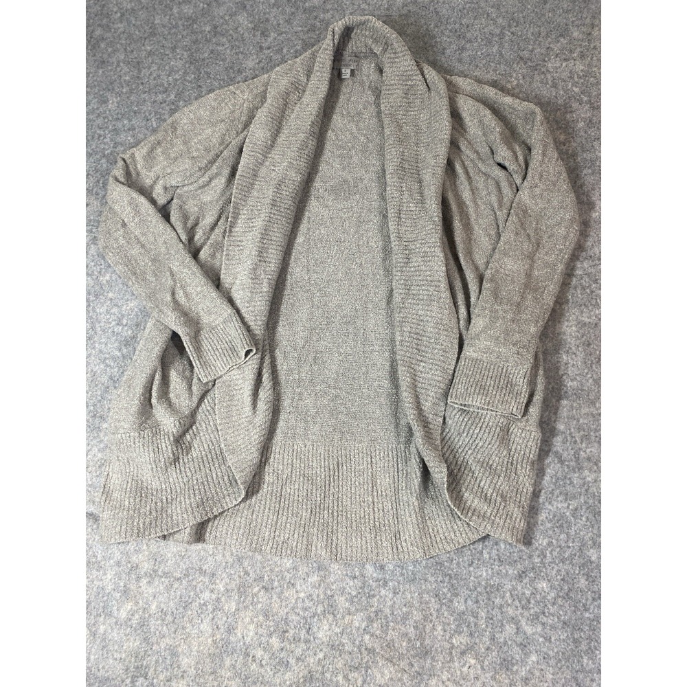 Barefoot Dreams CozyChic Lite Circle Cardigan Gray Open Front Sweater Womens S